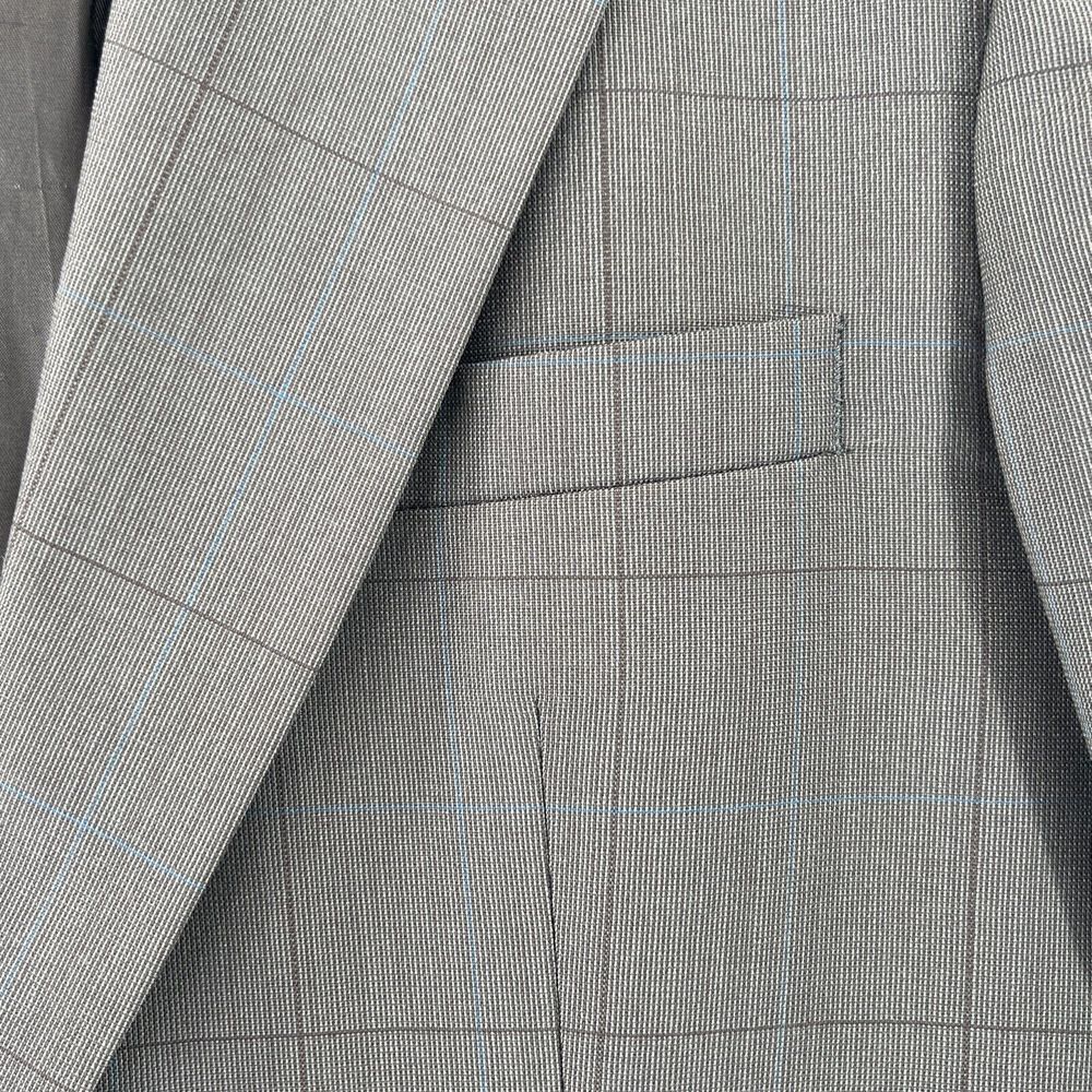 Burberry Men's Brown Plaid Wool 2 Front Button Sports Coat Jacket Size‎ 40R - Picture 6 of 14